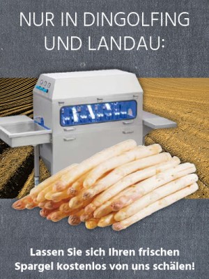 Spargelschälen vor Ort