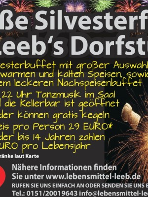 Silvesterfeier in Leeb´s Dorfstubn