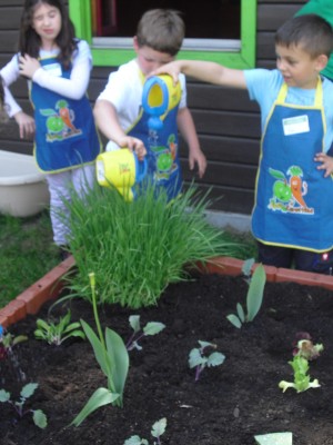 Pflanzaktion Kindergarten St. Johannes in Dingolfing