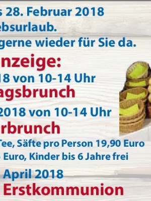 Sonntagsbrunch in der Dorfstubn