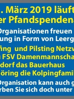 Pfandspendenaktion ab 1. Januar 2019