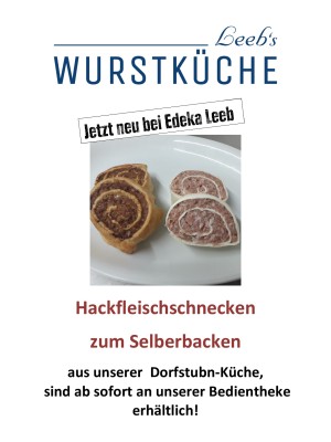 Jetzt neu: hausgemachte Hackfleischschnecken