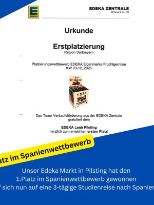 1.Platz im Spanienwettbewerb